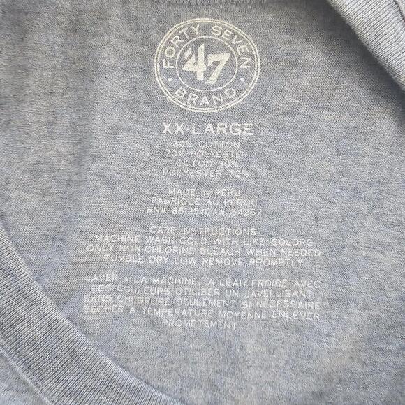 LA Dodgers Blue Camo Pullover Long Sleeve T-Shirt Men's Size 2XL - Picture 5 of 8